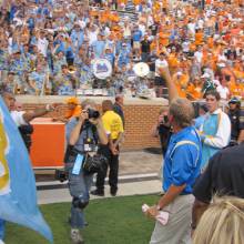 Coach Rick Neuheisel after UCLA won the game 19-15, Neyland Stadium, September 12, 2009