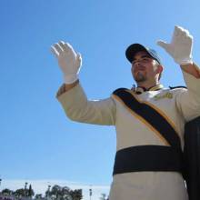 Drum Major Keith Kupper at Stanford, October 3, 2009