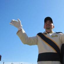 Drum Major Keith Kupper at Stanford, October 3, 2009