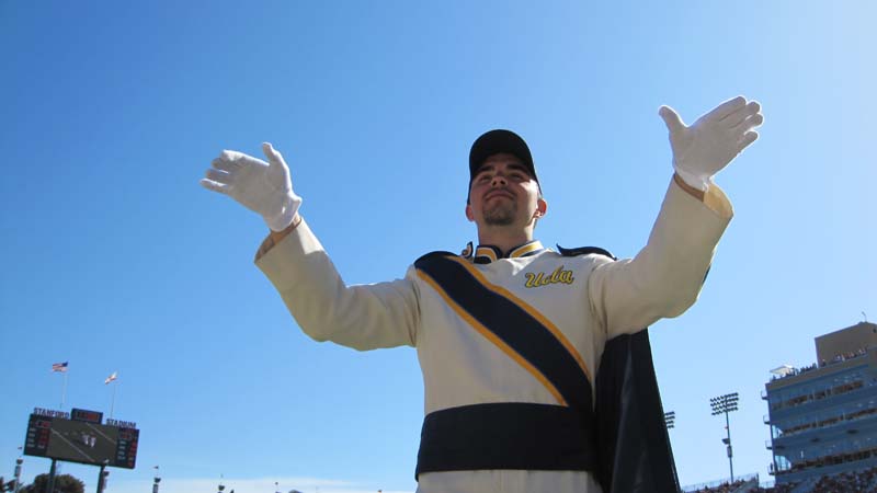 Drum Major Keith Kupper at Stanford, October 3, 2009