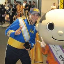 Kelly Flickinger with the mascot