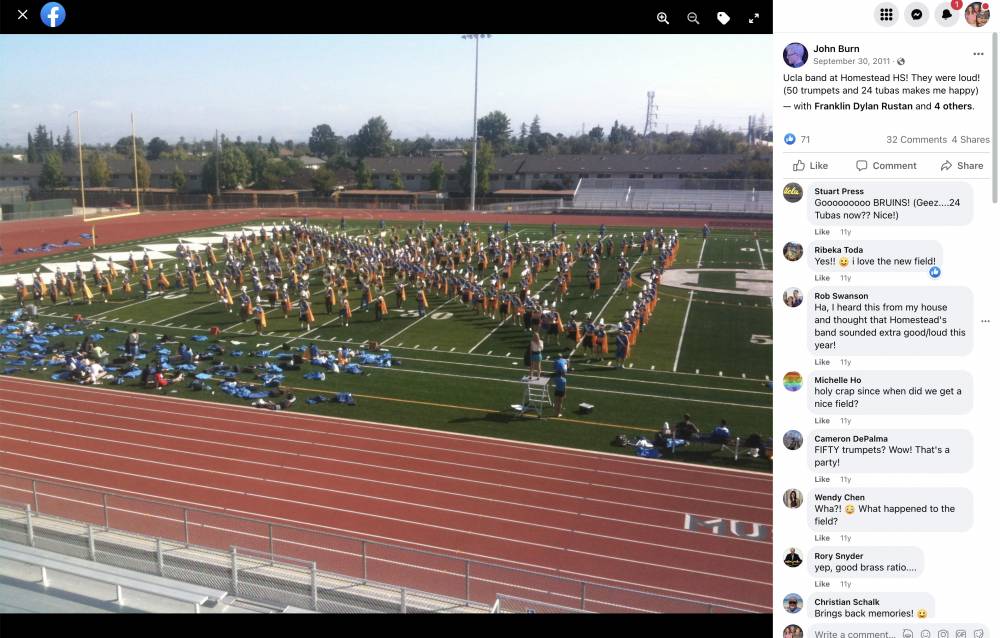 2011 Rehearsing at Homestead High School during the trip to Stanford