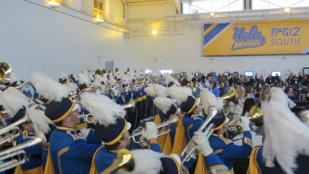 Band at rally, Pac-12 Championship, December 2, 2011