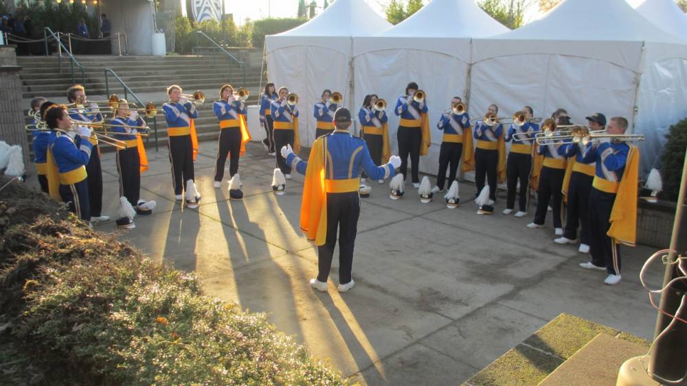 Trombones sectional at Oregon, Pac-12 Championship, December 2, 2011