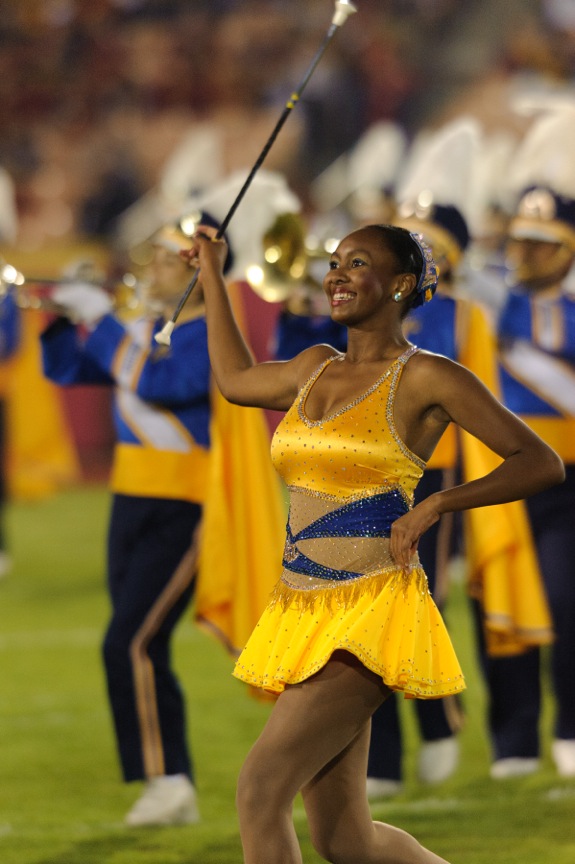 Feature Twirler ReJoyce Green, UCLA at USC, November 26, 2011