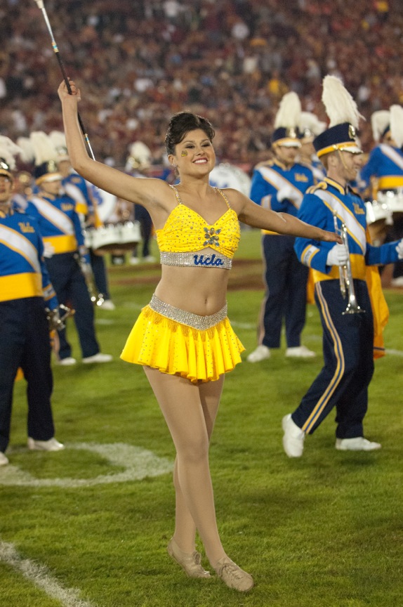 Feature Twirler Michelle Glymph, UCLA at USC, November 26, 2011