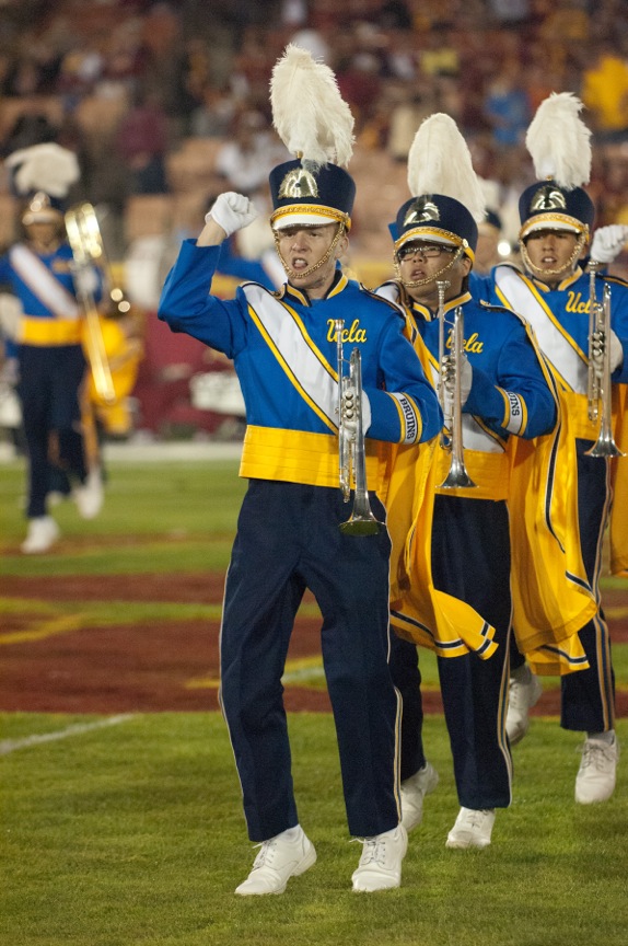 Trumpets during run-on, UCLA at USC, November 26, 2011