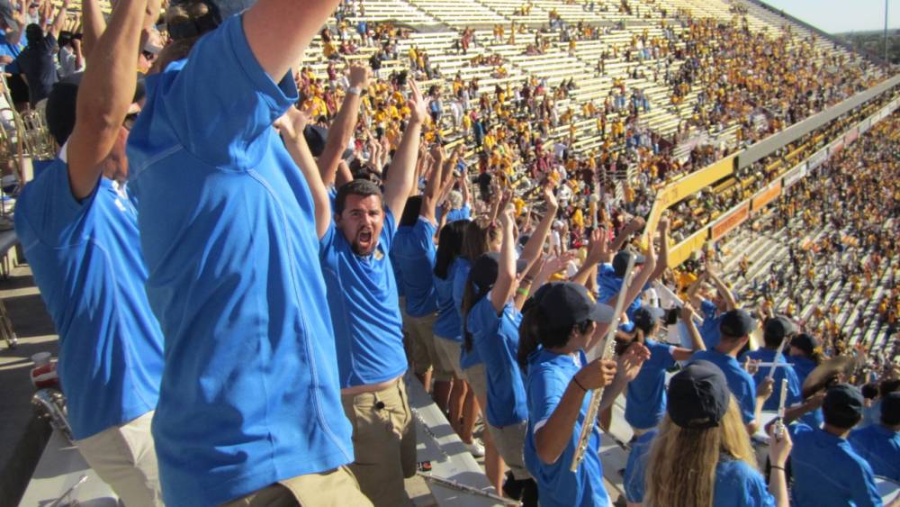 Cheering the stands, Arizona State, October 27, 2012