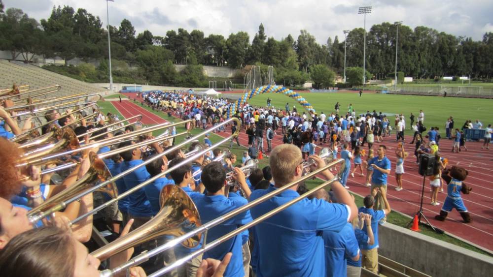 Band at Drake Stadium, Dribble for the Cure, October 21, 2012