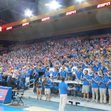 Band in Pauley Pavilion, ESPN College GameDay, March 2, 2013