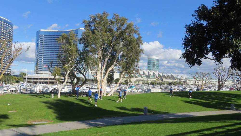 Before rally, Holiday Bowl, December 27, 2012