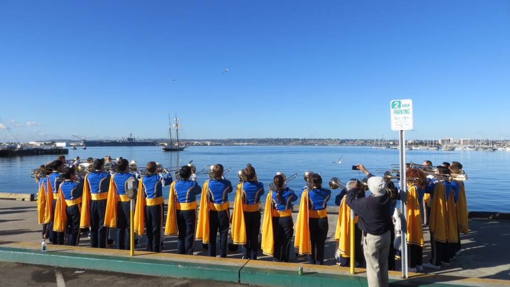 Trombones sectional, Holiday Bowl, December 27, 2012