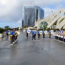Drums warming up, Holiday Bowl, December 27, 2012