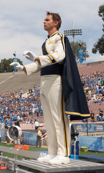 Drum Major Stephen Hufford, Oregon State game, September 22, 2012