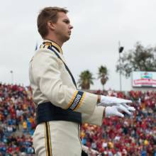 Drum Major Stephen Hufford, Drums, USC game, November 17, 2012