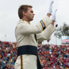 Drum Major Stephen Hufford, USC game, November 17, 2012