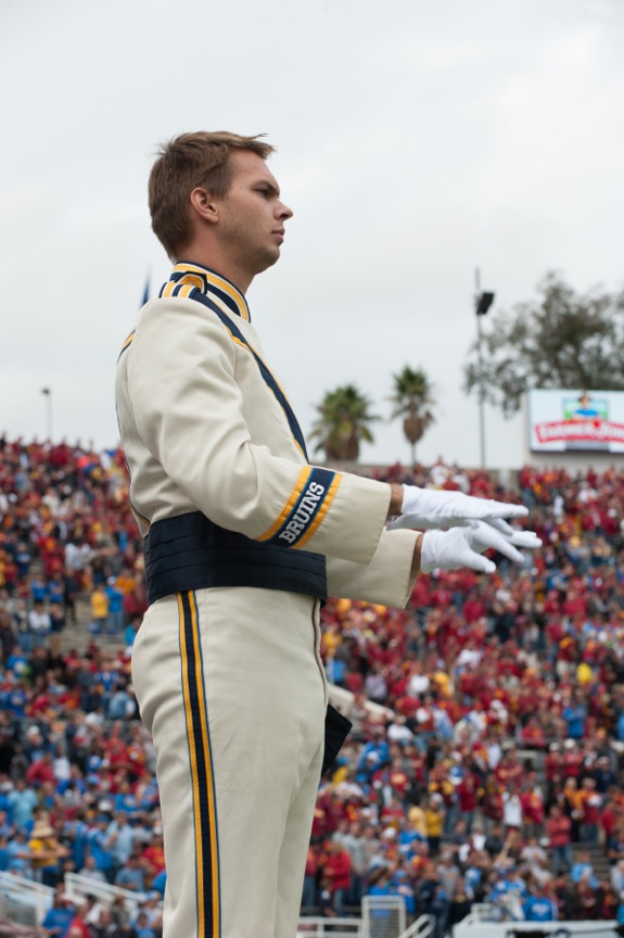 Drum Major Stephen Hufford, Drums, USC game, November 17, 2012