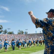 Drum Major Kim Strutt, Band Alumni Reunion, Utah game, October 13, 2012