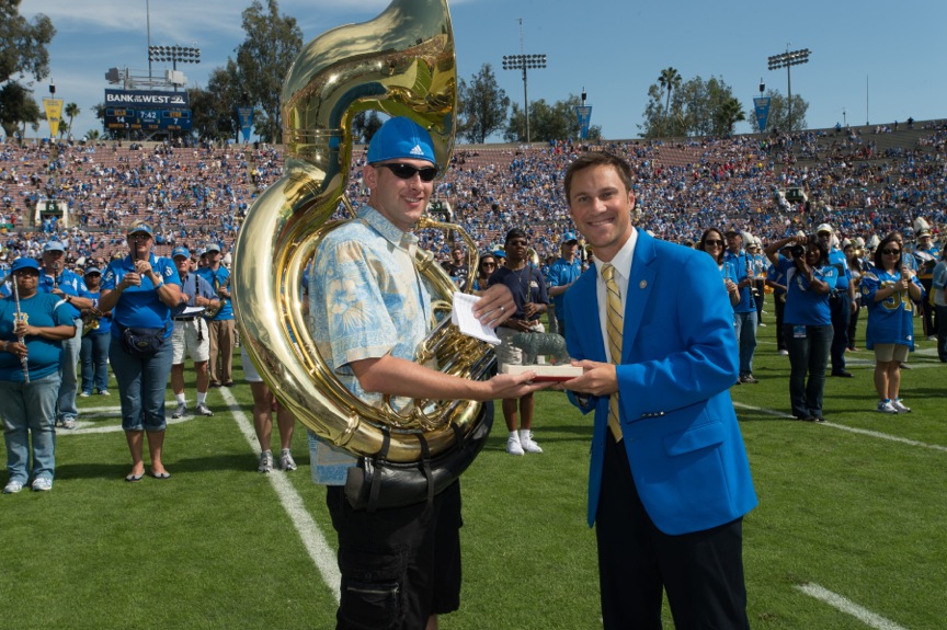 Distance Award Winner, Band Alumni Reunion, Utah game, October 13, 2012