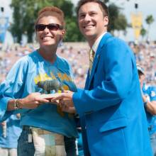 Distance Award Winner, Band Alumni Reunion, Utah game, October 13, 2012
