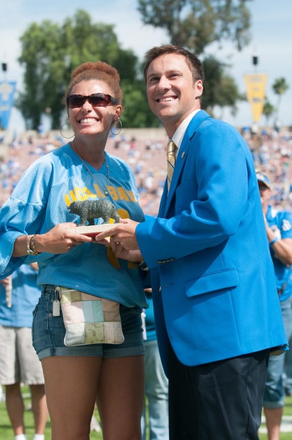 Distance Award Winner, Band Alumni Reunion, Utah game, October 13, 2012