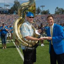 Distance Award Winner, Band Alumni Reunion, Utah game, October 13, 2012