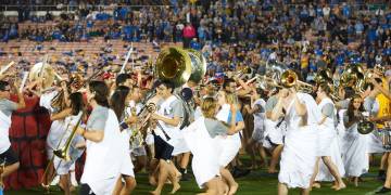 UCLA vs. Cal, Halftime Downfall of Troy with the Cal Band