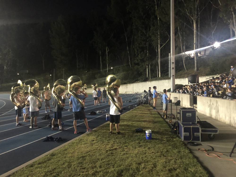 Rehearsal in Drake Stadium