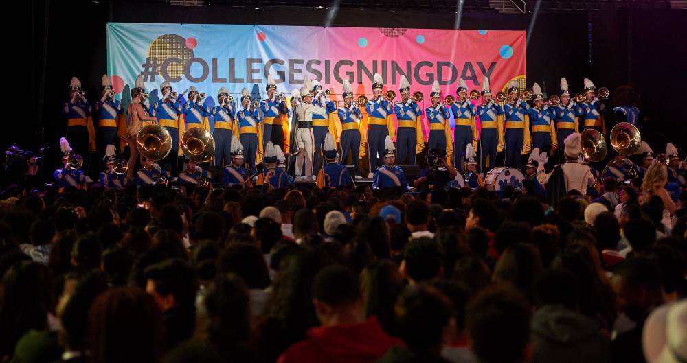 College Signing Day in Pauley Pavilion