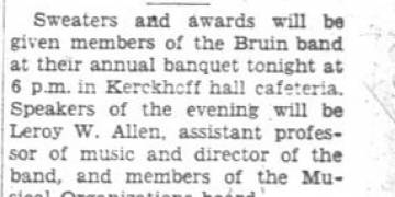 1936 Band Banquet