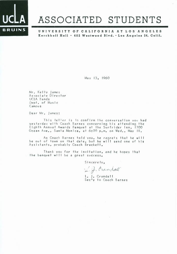 1960 0513 Letter from L. J. Crandall to F. Kelly James