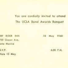 1960 518 UCLA Band Awards Banquet Invite p.3