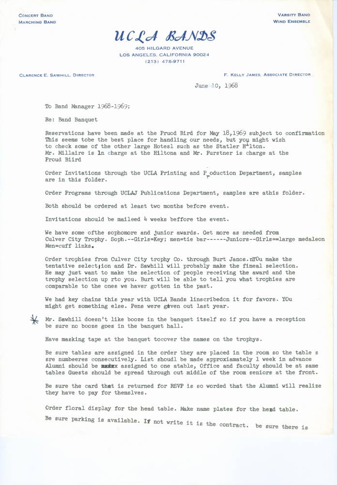 1968 610 Band Banquet Letter pg.1