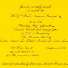 1979 Band Award Banquet Invite