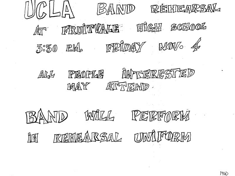 Fruitvale High School rehearsal drawing, 1960