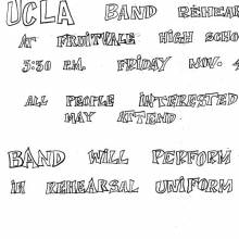 Fruitvale High School rehearsal drawing, 1960