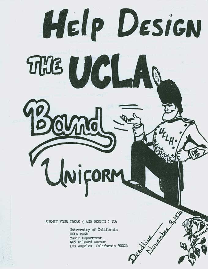 Help Design Band Uniforms cartoon, 1976