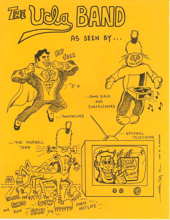 "The UCLA Band as seen by..." cartoon, 1978