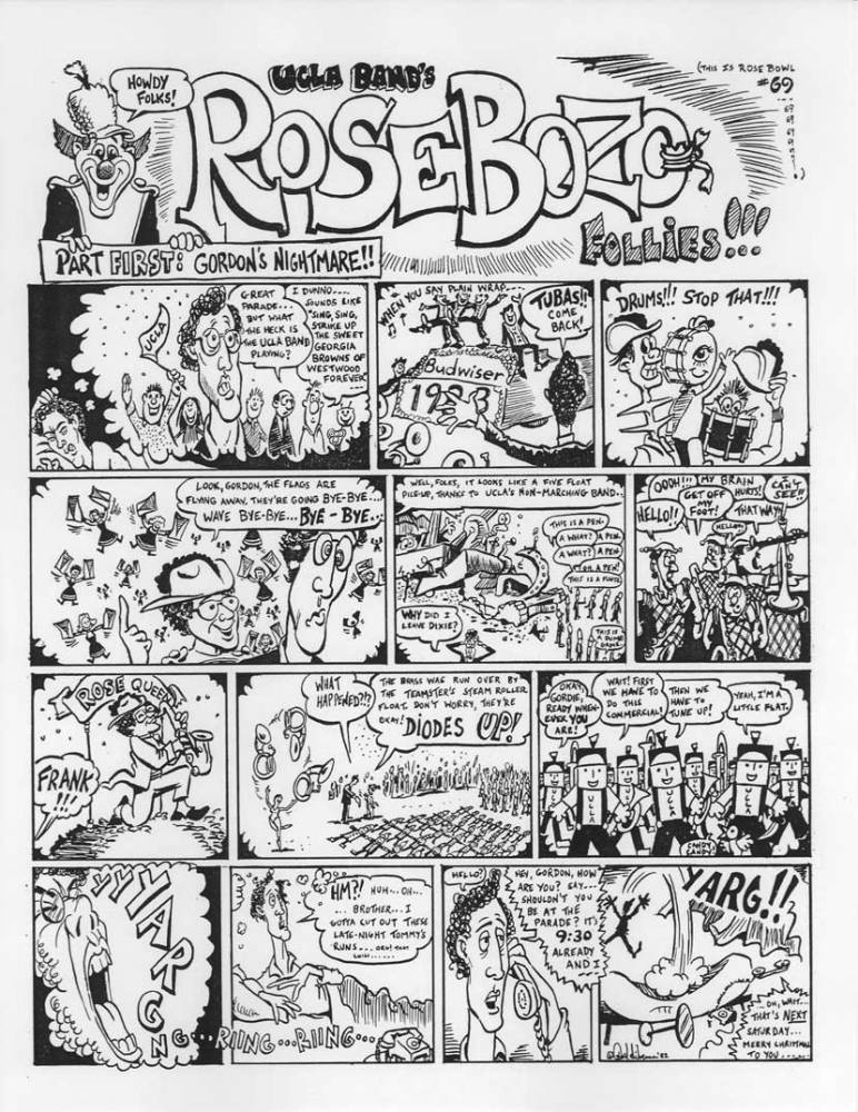 1983 Rose Bowl cartoon, page 1