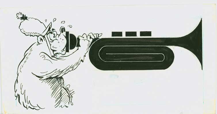 Trumpet cartoon, 1981