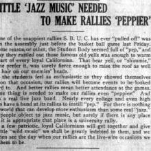 Call for formation of Jazz Band, December 19, 1919