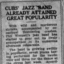 Jazz Band popularity, October 8, 1920