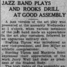 Members of Jazz Band in skit, February 11, 1921