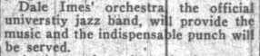 Dale Imes' orchestra at event, November 17, 1922 