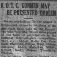 Sykes replaces Westphalinger - ROTC Band, May 5, 1922