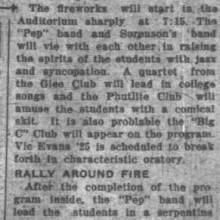 Pep Band at Pajamarino, October 23, 1923