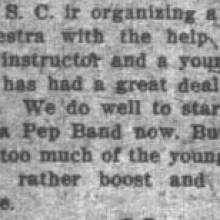 As UCLA organizes the Pep Band, USC forms a symphony orchestra. October 5, 1923 