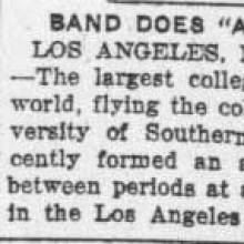 USC Band Airplane Stunt - "Largest Band in the World," November 3, 1927 