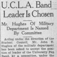 John Hughes leads Pep Band, October 7, 1927