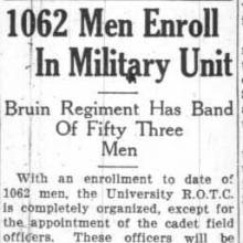 ROTC Band grows to 53 members, September 28, 1927